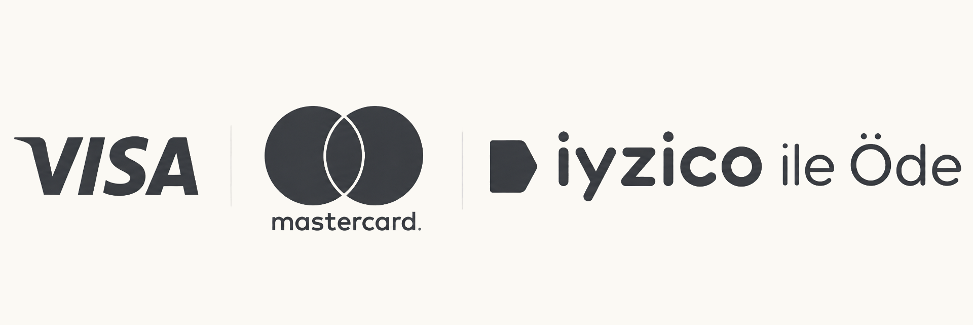 Visa, Mastercard, iyzico ile güvenli ödeme